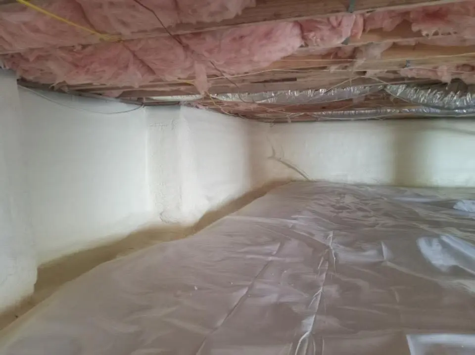 Crawl space encapsulation with closed-cell spray foam for Spray Foam Roofing in Wildewood